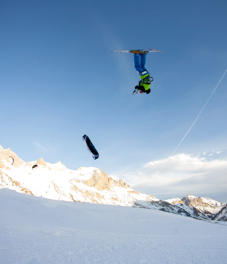 Benoit Miquel en snowkite