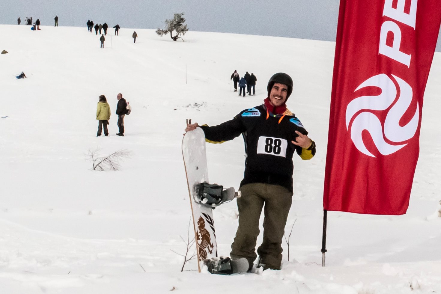 Damien rivals en snowkite