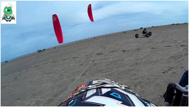 Kite buggy sur la plage Napoléon