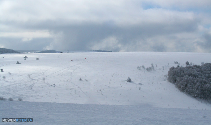 Le spot de snowkite de Valcivières