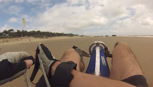 Sébastien Gonidec en buggy sur son spot de Saint Palais