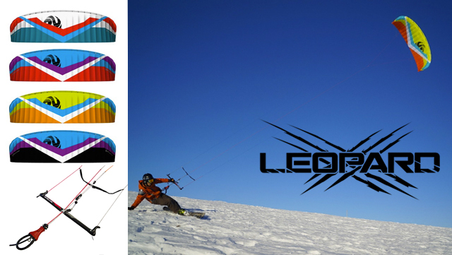 Peter Lynn Leopard Snowkite et mountainboard