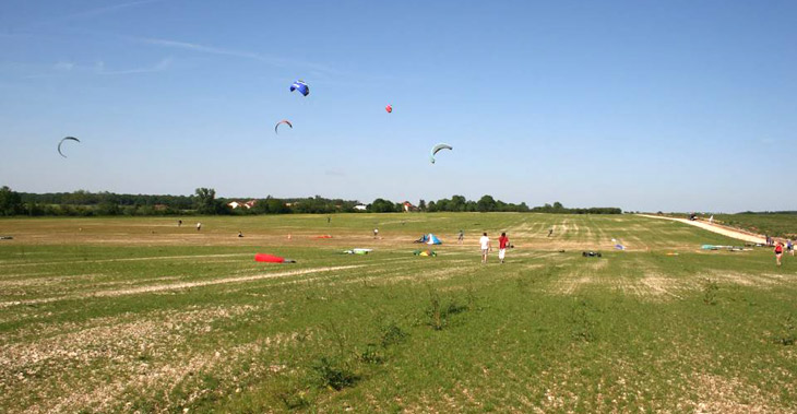 Kite-mountainboard à Chambley, en Lorraine